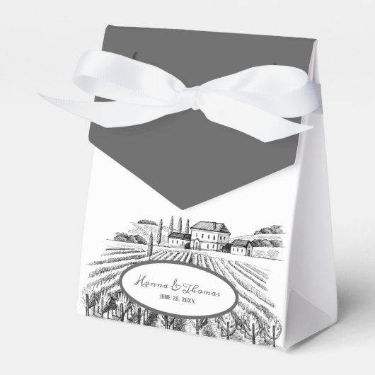 カントリーカジュアルイタリアヴィンヤ素朴ード結婚ズ フェイバーボックス (正面サイド)