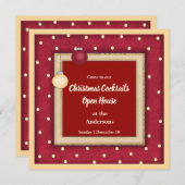 カントリーカジュアルクリスマスパーティの招待状 招待状 (正面/裏面)