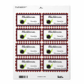 カントリーカスタムブラックベリー缶詰ラベル ラベル (フルシート)