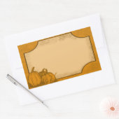 カントリーカボチャのラベル 長方形シール (封筒)