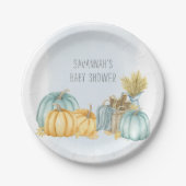 カントリーカボチャパーソナライズされた秋パーティー ペーパープレート (正面)