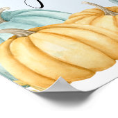 カントリーカボチャ秋カードとギフト ポスター (角)