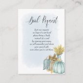 カントリーカボチャ青い水の色のブックリクエスト エンクロージャーカード (正面)