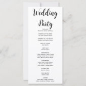 カントリーカボンプキンズプレイド秋ホワイト結婚式 プログラム (裏面)