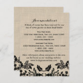 カントリーガーデンとBurlap情報カード エンクロージャーカード (正面/裏面)