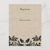 カントリーガーデンとBurlap情報カード エンクロージャーカード (裏面)