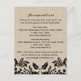 カントリーガーデンとBurlap情報カード エンクロージャーカード