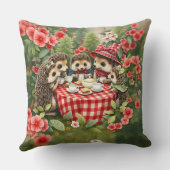 カントリーガーデンにハリネズミとアフタヌーンティー クッション (裏面)