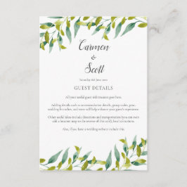 カントリーガーデンの緑のゲスト情報詳細 エンクロージャーカード