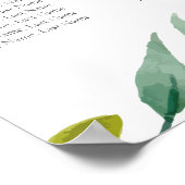 カントリーガーデンの緑のシーティングチャート ポスター (角)