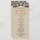 カントリーガーデンアンドバーラップ結婚式 プログラム (正面/裏面)