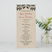 カントリーガーデンアンドバーラップ結婚式 プログラム (スタンド正面)