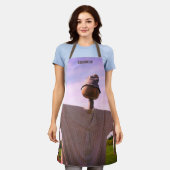 カントリーガーデンカカクレロウパーソナライズされた自然 エプロン (着用した状態)