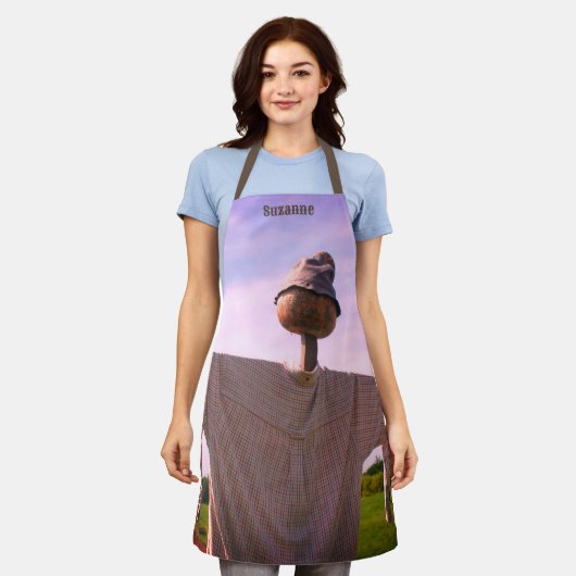 カントリーガーデンカカクレロウパーソナライズされた自然 エプロン (着用した状態)