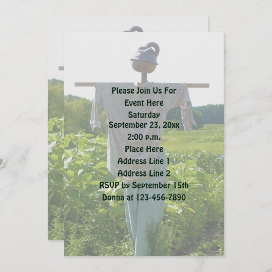 カントリーガーデンカカクレロウ自然 招待状 (正面/裏面)