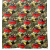 カントリーガーデンスカッシュ自然パターン シャワーカーテン (正面)