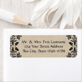 カントリーガーデンダマスクブラックアンドバーラップ ラベル (インサイチュ)