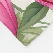 カントリーガーデンバラと牡丹フローラ フリースブランケット (角)