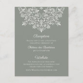 カントリーガーデンフランスのレース招待状 エンクロージャーカード (正面)