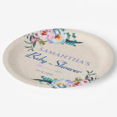 カントリーガーデンボホフローラベビーシャワーウェルカム ペーパープレート (アングル)