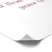 カントリーガーデン、ウェディングレセプションサンキューサイン ポスター (角)