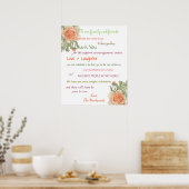 カントリーガーデン、ウェディングレセプションサンキューサイン ポスター (キッチン)