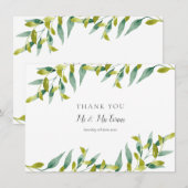 カントリーガーデン グリーンの結婚式 お礼 サンキューカード (正面/裏面)