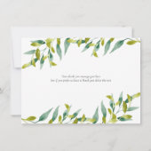 カントリーガーデン グリーンの結婚式 お礼 サンキューカード (裏面)