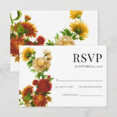 カントリーガーデン フォリア フォール ウェディング RSVP カード (正面/裏面)