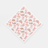 カントリーガールカウボーイブーツn'ハット スタンダードランチョンナプキン (角)