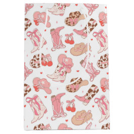 カントリーガールカウボーイブーツn'ハット ミディアムペーパーバッグ