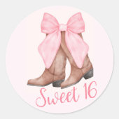 カントリーガールカウボーイブーツn'ハット ラウンドシール (正面)