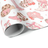 カントリーガールカウボーイブーツn'ハット ラッピングペーパー (ロールコーナー)