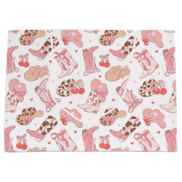 カントリーガールカウボーイブーツn'ハット ラージペーパーバッグ