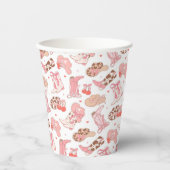 カントリーガールカウボーイブーツn'ハット 紙コップ (正面)