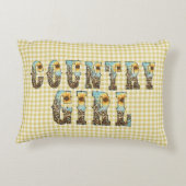 カントリーガールズタイポグラフィ アクセントクッション (裏面)