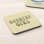 カントリーガールズタイポグラフィ コースター (左側)