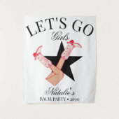 カントリーガールズ パーソナライズドカウガール バチェロレッテ タペストリー (正面)