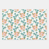 カントリーガール – 馬とデイジー ラッピングペーパーシート (正面3)