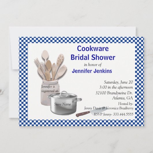 カントリーキッチンブライダルシャワー招待 招待状 (正面)