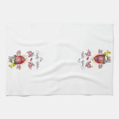 カントリーキッチン牛ホワイトキッチンハンドタオル キッチンタオル (横)