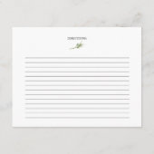 カントリーキッチン |ブライダルシャワーレシピカード エンクロージャーカード (裏面)