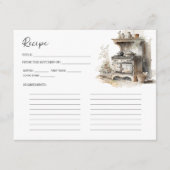 カントリーキッチン |ブライダルシャワーレシピカード エンクロージャーカード (正面)