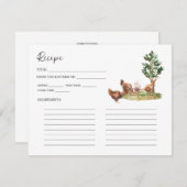 カントリーキッチン |ブライダルシャワーレシピカード エンクロージャーカード (正面/裏面)