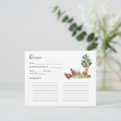 カントリーキッチン |ブライダルシャワーレシピカード エンクロージャーカード (スタンド正面)