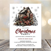 カントリーキャビンのクリスマスパーティー 招待状