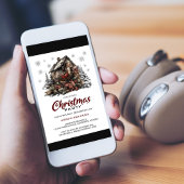 カントリーキャビンのクリスマスパーティー 招待状