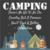 カントリーキャンピングシールにWi-Fiがない シール (正面)