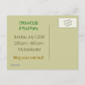 カントリーギターオープンハウス インビテーションポストカード (裏面)