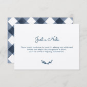 カントリーギンガムインサートカード エンクロージャーカード (正面/裏面)